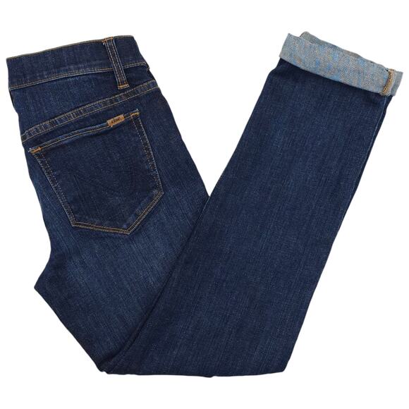 else Denim - Else Jeans Womens 25 Cropped Rolled Hem Dark Wash Denim Blue